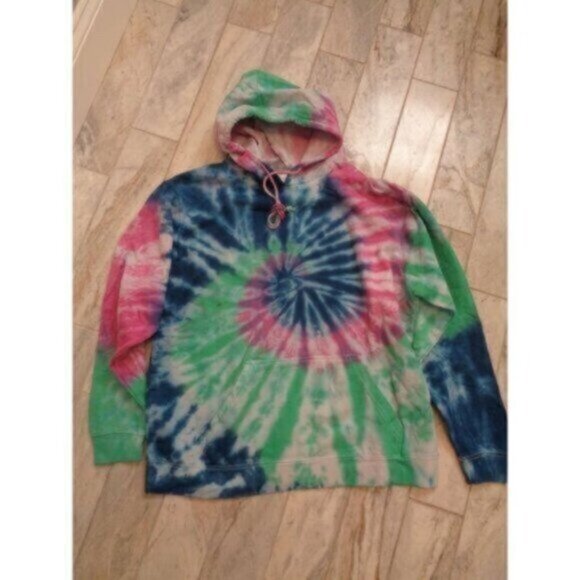 NEW Delta Fleece women's large tie-dye fleece lined sweatshirt - Picture 1 of 4